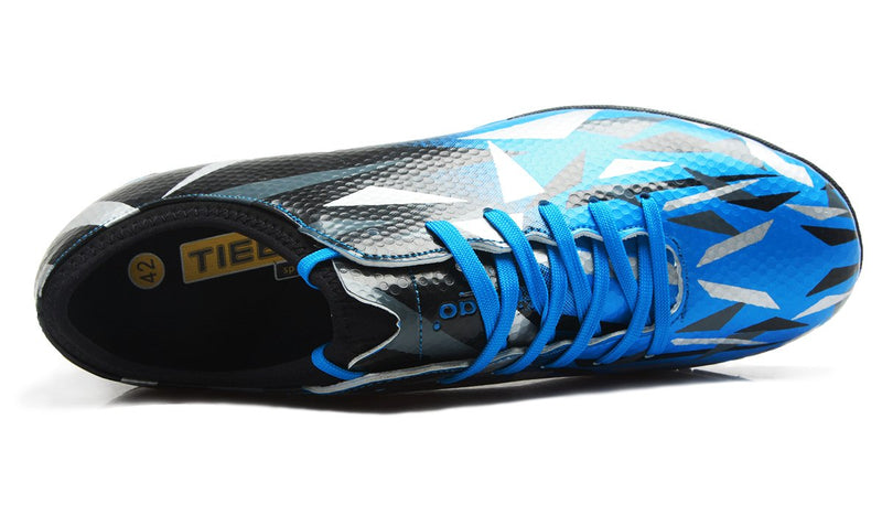 T&B Kids' Youth Turf Soccer Cleats Shoes Indoor Football Casual Outdoor Sports (Little Kid/Big Kid) 76516 6 Big Kid Blue - BeesActive Australia