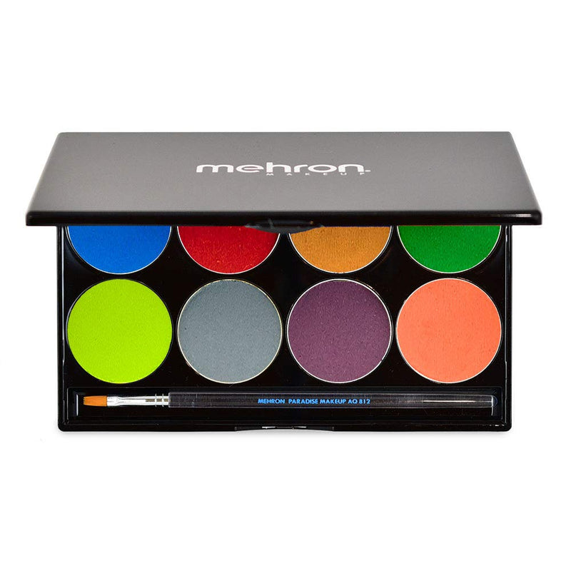 Mehron Makeup Paradise AQ Face & Body Paint 8 Color Palette (Tropical) - BeesActive Australia