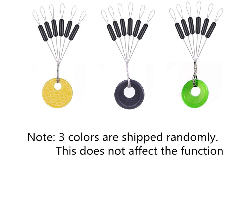 Mimilure Rubber Fishing Bobber Stopper,6 in 1 Float Sinker Stops,Black Orange & Colorful Oval Cylinder,L M S Float Stop Available Black & Cylinder S-150PCS - BeesActive Australia