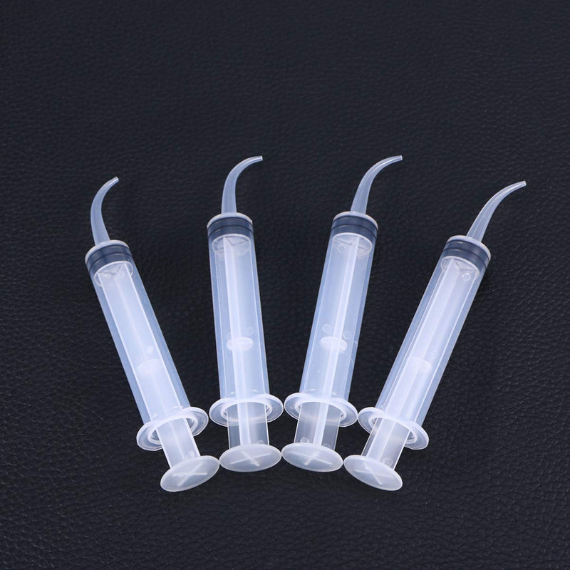 ROSENICE Dental Syringe 4pcs Disposable Dental Irrigation Syringe with Curved Tip for Dental Care (As Shown) - BeesActive Australia