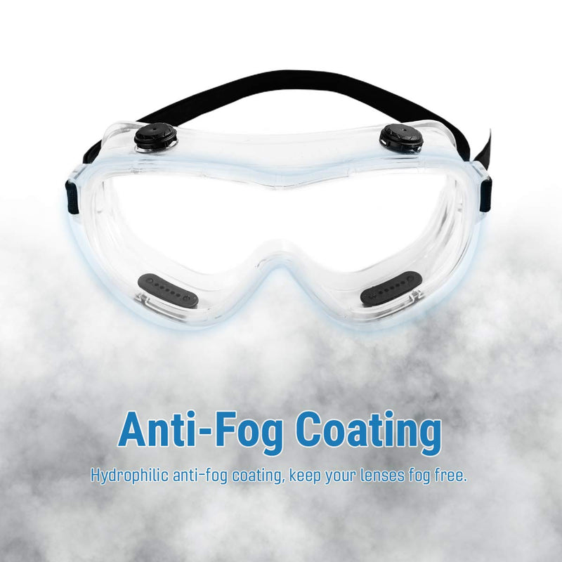 Innosurg Protective Safety Goggles | Anti Fog Safety Goggles over Glasses, AnsiZ87.1 Lab Safety Goggles Scratch Resistant & UV Protect Chemistry for Woman Man Adults Adjustable,Protective Eyewear Splash Fit Over Clear Safety Goggles Wide Vision Clear L... - BeesActive Australia