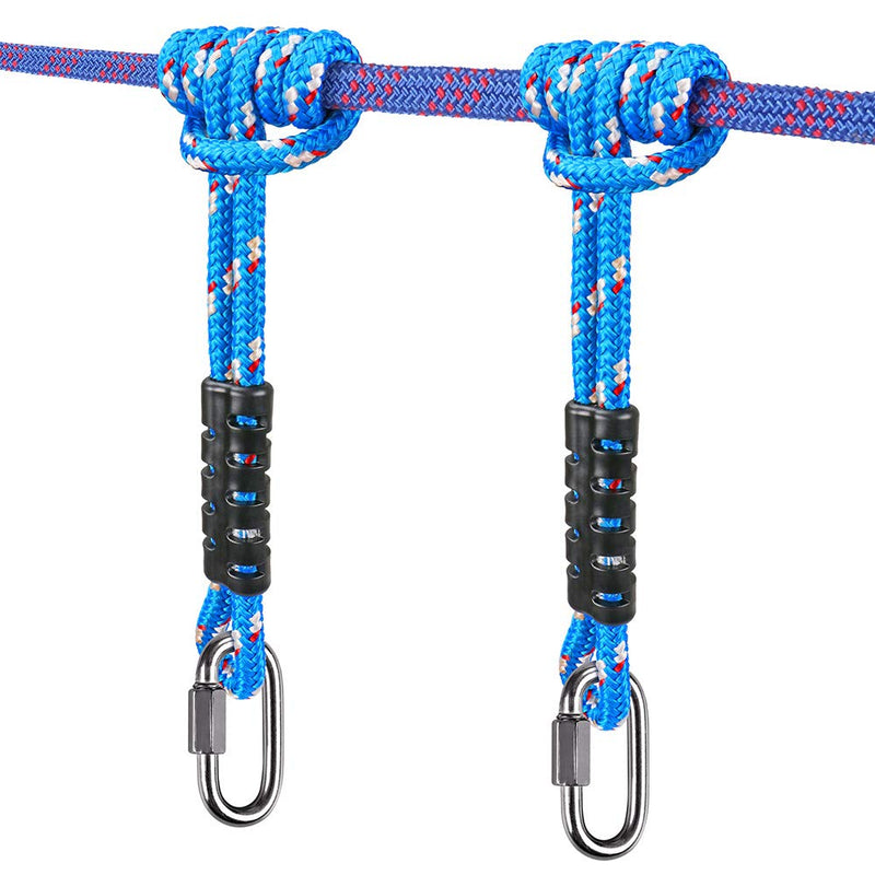 BeneLabel Poseidon Series Sewn Prusik Loops Ropes, Safety, 19", Diameter 2/5", 2 Pack, Blue - BeesActive Australia