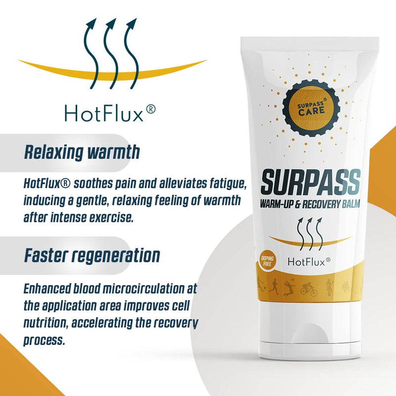 SURPASS-CARE Warm-up and Recovery Balm for Athletes | Long-Lasting Muscle Warmth and Improved Microcirculation | Warming Rub for Enhanced Performance | Ideal Before and After Exercise (200ml) - BeesActive Australia