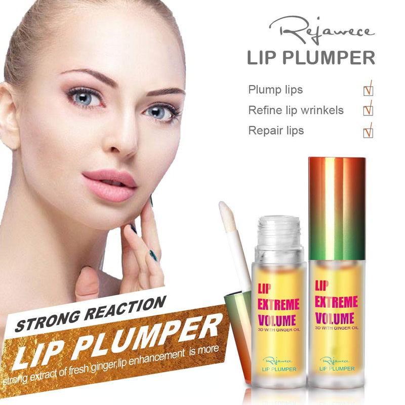 Lip Plumper Lip Gloss by Rejawece - Lip Plumping Balm Plumper Device Lipstick Treatment - Clear Lip Plump Gloss - Enhancer for Fuller & Hydrated Lips | Give Volume, Moisturize (Strong) strong - BeesActive Australia