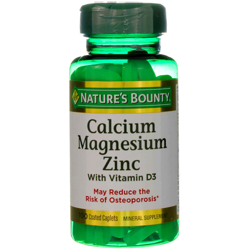 Nb VIT Cal/Mag/Zinc Size 100s Nature's Bounty Calcium-Magnesium-Zinc Caplets 100 Count - BeesActive Australia