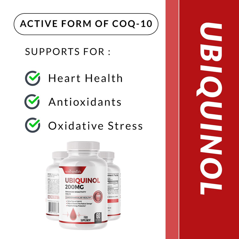 Ubiquinol CoQ10, Powerful Antioxidant for Heart and Vascular HealthSupplement for Energy, Heart and Cognitive Support - BeesActive Australia