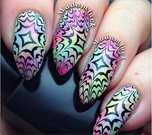 PUEEN Nail Art Stamping Plate Celebration Collection - FIREWORKS FESTIVAL - NEW INVENTION Super Size All You Can Stamp Full Size Stamping Image Plates Manicure DIY (Infinite Images With Your Creativity)-BH000435 - BeesActive Australia