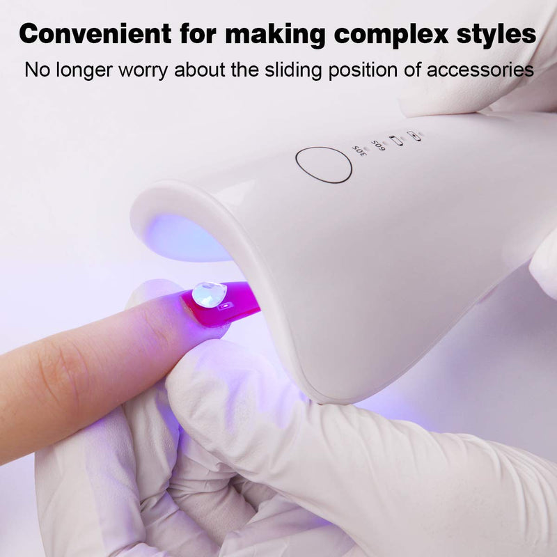 Makartt LED Nail Lamp, Rechargeable Cordless 5W Nail Polish Curing Lamp Nail Dryer Dolphin Nail Light for All Gel Nail Polish White C-12 - BeesActive Australia