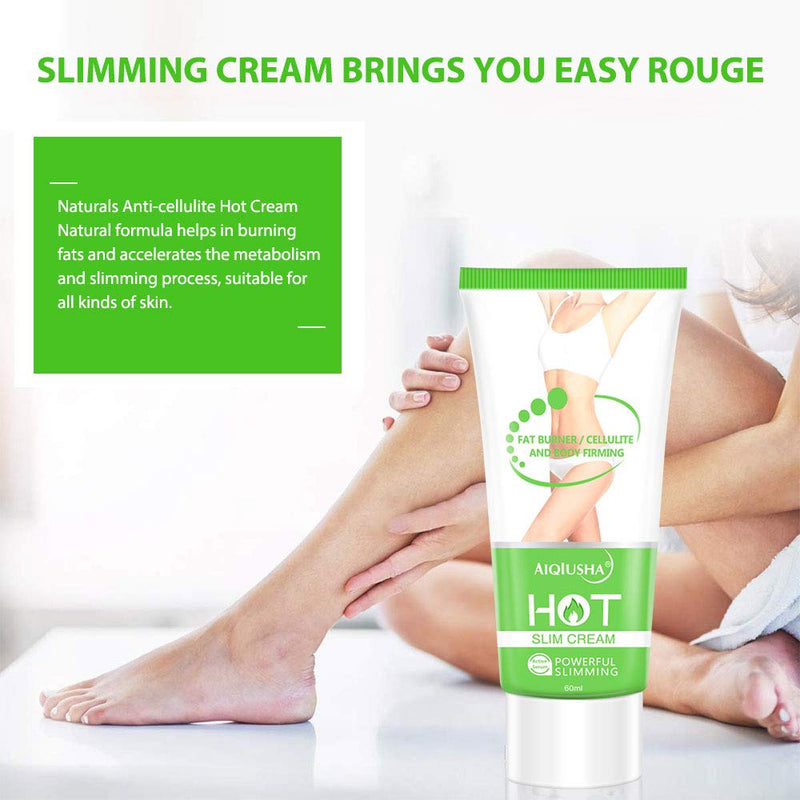 Hot Cream 2 Pack, Cellulite Slimming & Firming Cream, Body Fat Burning Massage Gel for Shaping Waist, Abdomen and Buttocks 120ml - BeesActive Australia