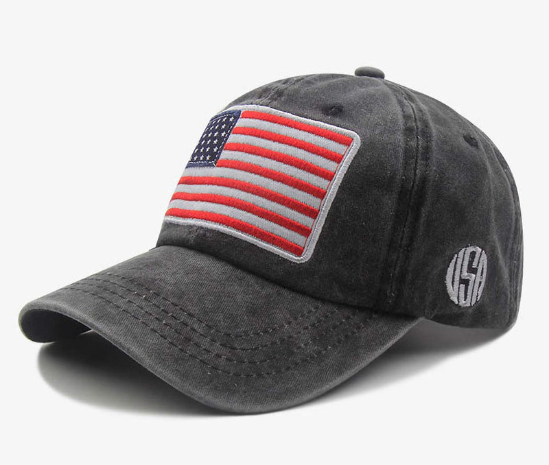 Adjustable Flag Hat for Men and Women Embroidered Washed Cotton Baseball Cap American Flag - BeesActive Australia