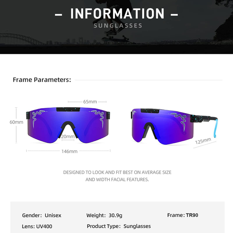 YCDAQCW TR90 Frame UV400 Cool Sunglasses For Men and Women Outdoor Shades Sport Sun Glasses For Baseball Cycling Running Adult Sa5 - BeesActive Australia