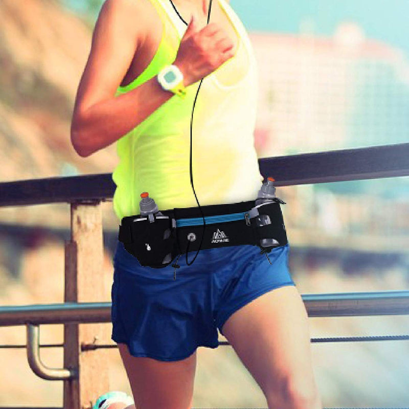 Azarxis BPA Free Water Bottles Flask Leakproof for Running Hydration Belt Fanny Packs for Triathlon Marathon Hiking Cycling Climbing Runner 280ml/9.5oz - 2 Pack - BeesActive Australia