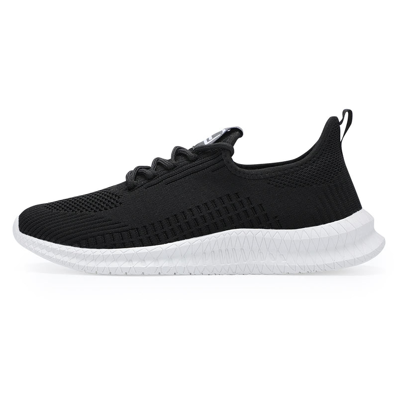 LCGJR Men's Running Shoes Ultra Lightweight Breathable Comfortable Walking Shoes Casual Fashion Sneakers Mesh Workout Shoes 7 Black - BeesActive Australia