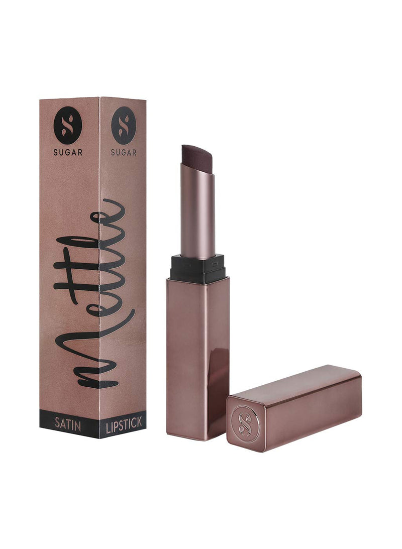 Sugar Cosmetics Mettle Satin Lipstick08 Eugenie (Deep Chocolate Brown)Super Hydrating, Smoothens Fine Lines 08 Eugenie (Deep Chocolate Brown) - BeesActive Australia