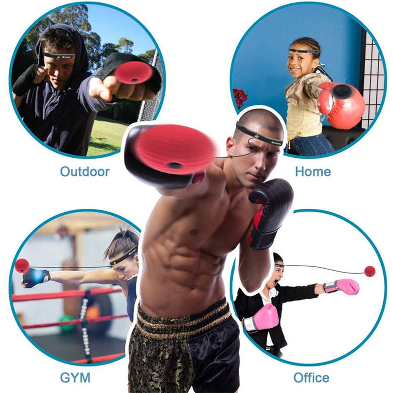 Boxing Reflex Ball 3 Difficulty Level Boxing Ball with Headband Suit for Reaction, Agility, Punching Speed, Fight Skill and Hand Eye Coordination Training for Kids and Adults 3 balls - BeesActive Australia