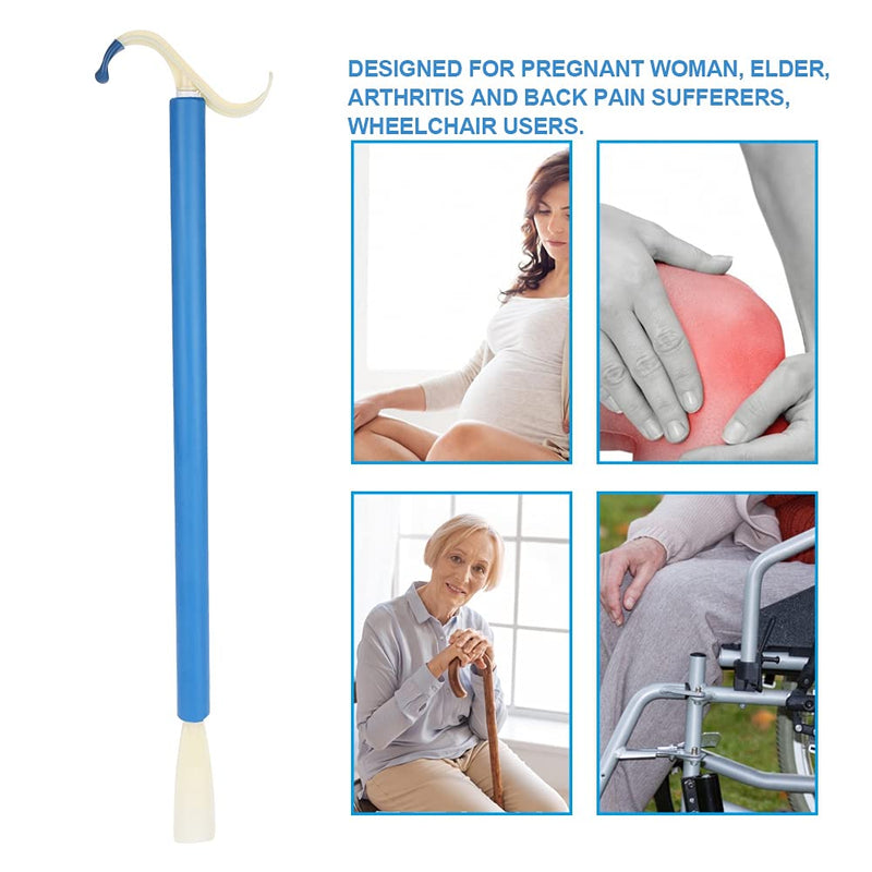 2 in 1 Shoe Horn and Dressing Aid, Mobility Disability Dressing Aid Easy Put On Off Long Handle Stick Shoe Horn - BeesActive Australia