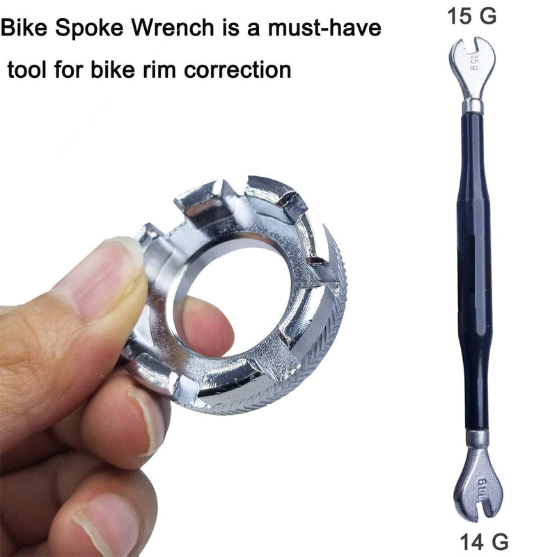 SINYUM 4 Pack Bike Spoke Tool Bicycle Spoke Wrench Cycling Pocket Tools 6 in one Bike Rim Correct Kit - BeesActive Australia