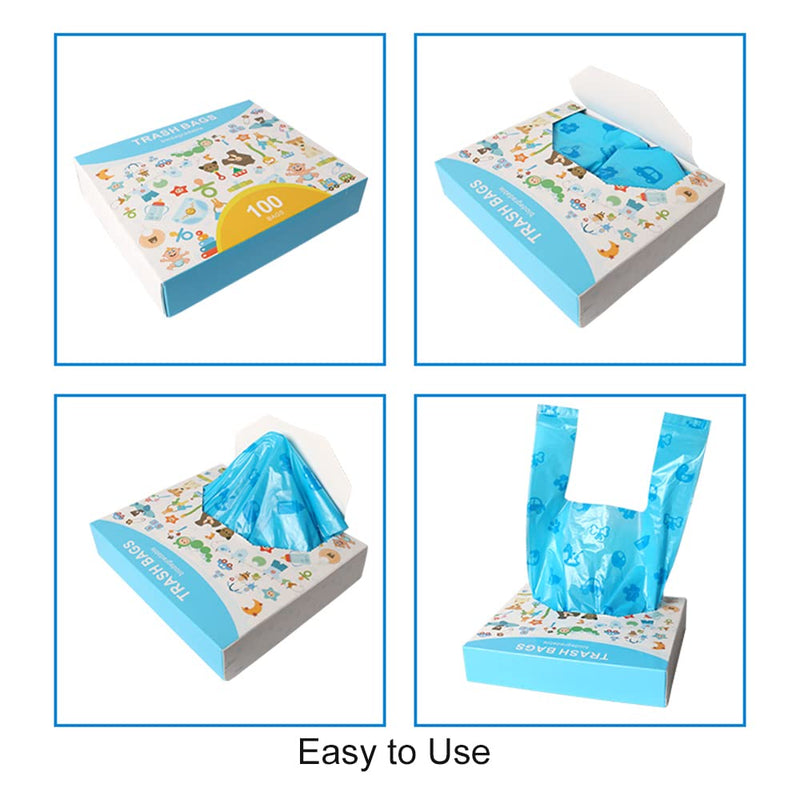Mavere Odor Sealing Cat Litter Poop Clump Pick-Up Bags with Handles Scoop Tie Bags Dog Waste Bag, Leak Proof Pet Disposal, Unscented, 100 bags - BeesActive Australia