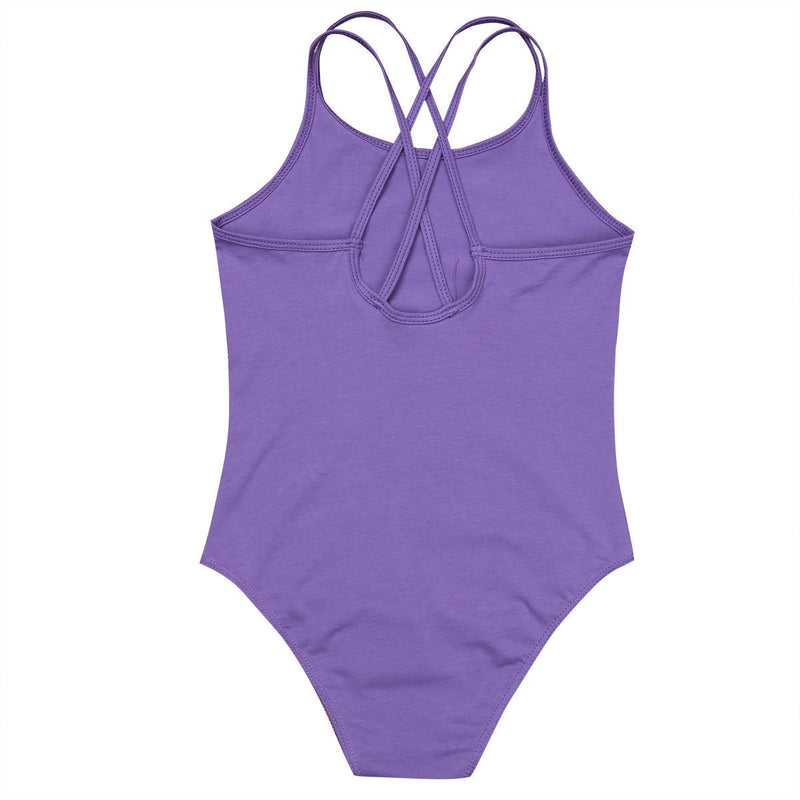 winying Kids Girls Cotton Strappy Criss Cross Back Athletic Sports Gymnastics Leotard Ballet Dance Jumpsuit Purple 7-8 - BeesActive Australia