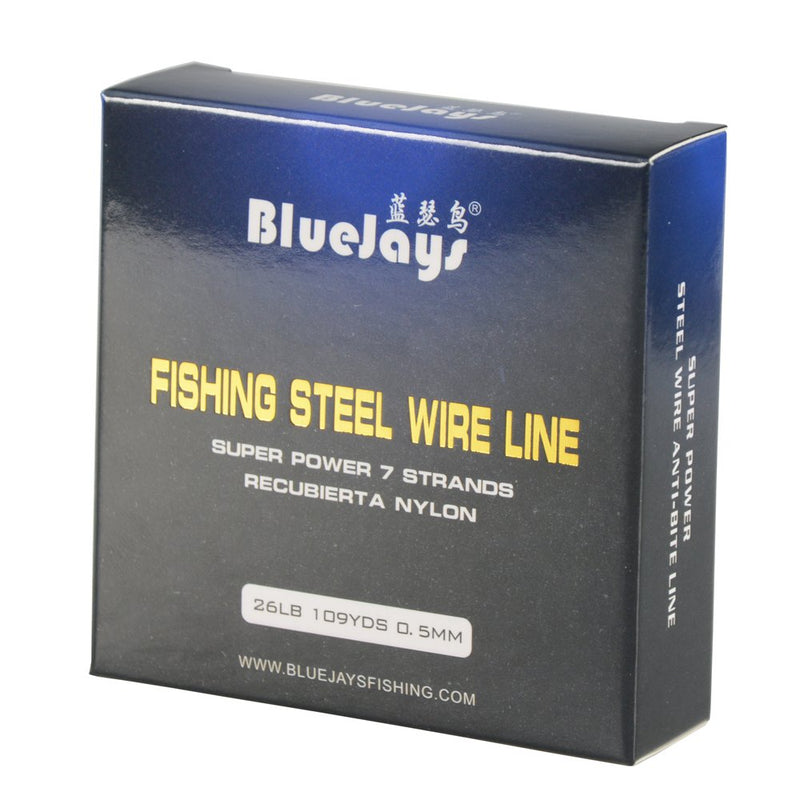 0.5mm 100 Metres 26 Pound Fishing Stee Wire Nylon Coated 1x7 Stainless Steel Leader Wire Super Soft Fishing Wire Lines - BeesActive Australia