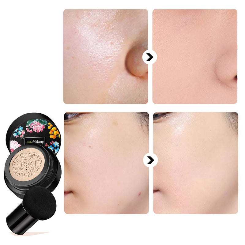 2 Pack Mushroom Head Air Cushion CC Cream BB Cream, Concealer Lasting Nude Makeup Moisturizing Brightening Pigment CC Liquid Foundation Ivory - BeesActive Australia