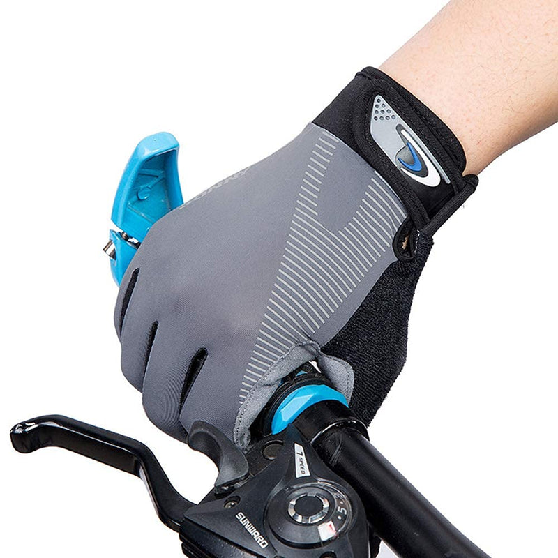 FUDOSAN Cycling Gloves Touchscreen Ultimate Frisbee Gloves Non-Slip Flexible Thin Workout Gloves Grey Small - BeesActive Australia