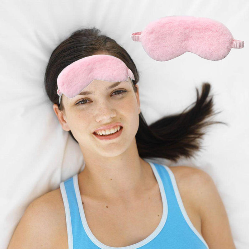 4 Pcs Plush Eye Mask Soft Fluffy Plush Eye Mask Sleep Mask Adjustable for Kids Adult Women - BeesActive Australia