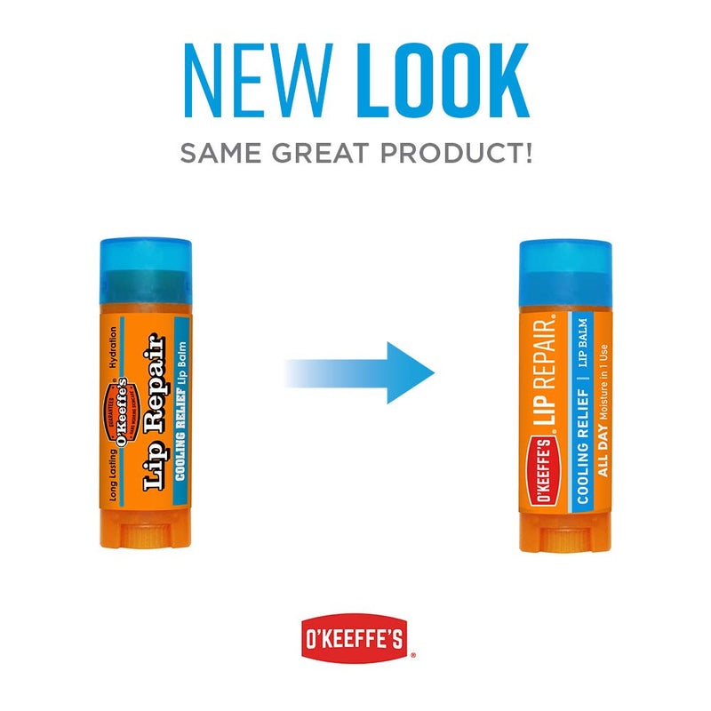 O'Keeffe's Cooling Relief Lip Repair Lip Balm for Dry, Cracked Lips, Stick, (Pack of 2) 2 - Pack - BeesActive Australia