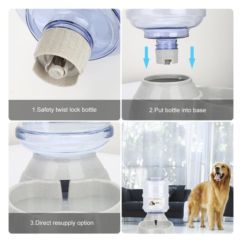 Old Tjikko Dogs Water Dispenser,Water Bowl for Dogs,Pet Water Dispenser,Automatic Dog Water Bowl Cat Water Dispenser Dog Drinking Fountain,1 Gallon (Water Dispenser Bottle Cap - BeesActive Australia