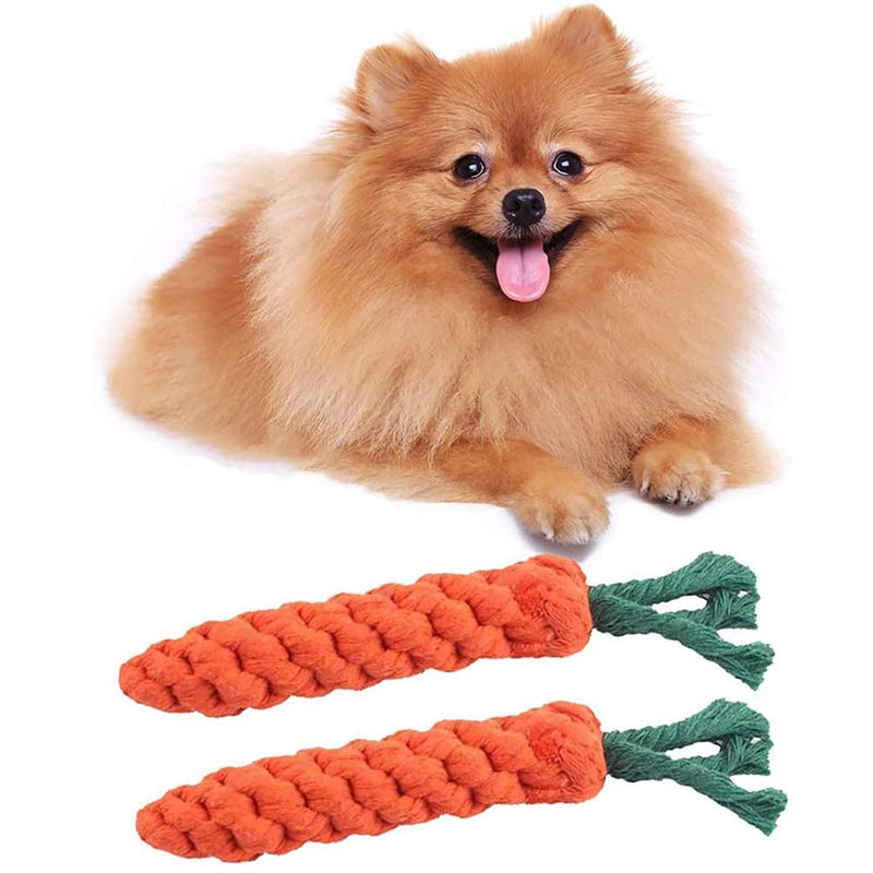 Dog Toys 3 Puppy Teething Chew Toys,Dog Chew Toys Rope Toys,Cat Chew Toys,Safe Braided Rabbit Toys Healthy Gift carrots - BeesActive Australia