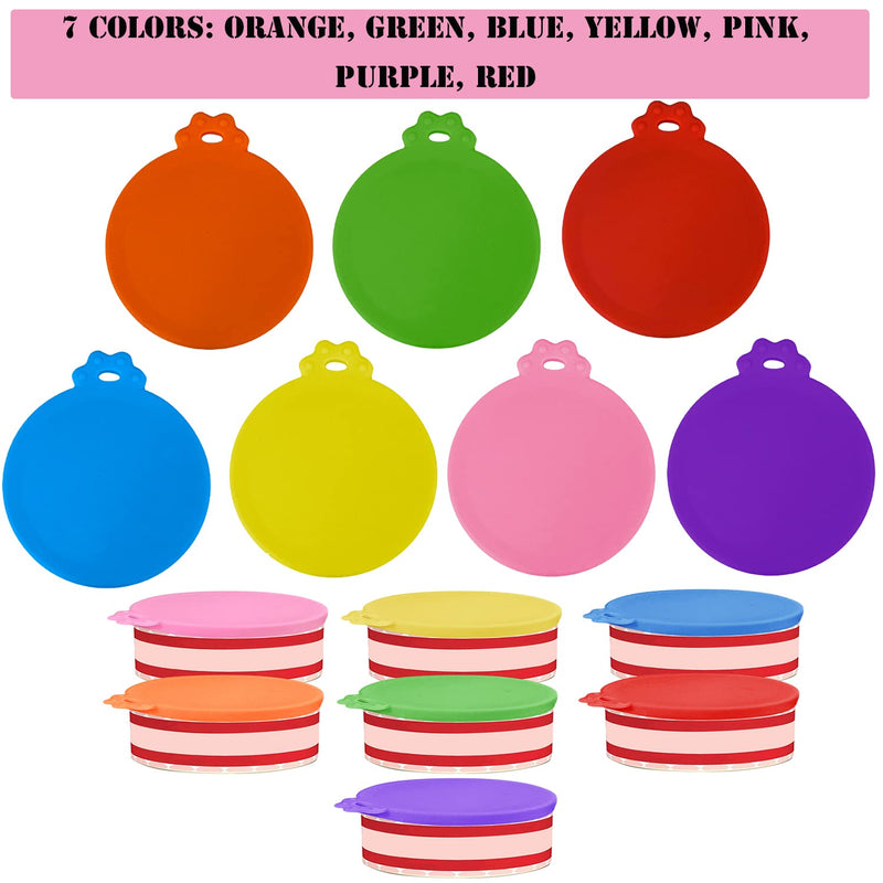 7 Pcs Food Can Lids Pet Can Covers, Silicone Small Pet Food Can Lids Covers for 3 oz 2.5 oz Cat Food Cans. - BeesActive Australia
