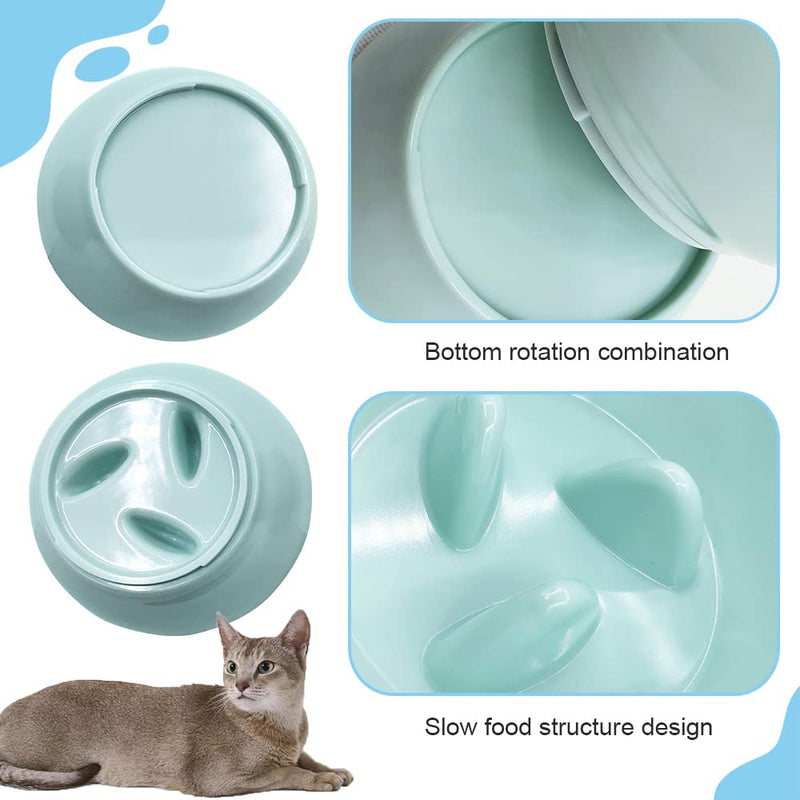 Cat Bowls for Food and Water,Elevated Cat Dog Bowls ,Dog Raised Bowls with Slow Feeder ,Removable Cat Bowl Non Spill Dog Water Bowls Cat Dishes for Small Medium Large Dogs and Cats Light Blue - BeesActive Australia