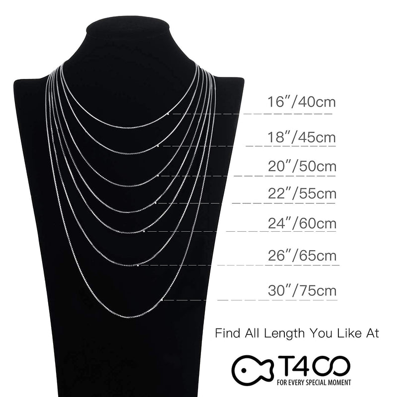 T400 925 Sterling Silver Chain Necklace 1.5mm 1mm Gold Plated Italian Box Chains for Women Men Teens 16 18 20 22 24 26 30 inches 20.0 Inches 1.5mm Silver - BeesActive Australia