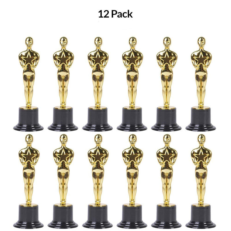 6" Gold Award Trophies - Pack of 12 Bulk Golden Statues Party Award Trophy, Party Decorations and Appreciation Gifts by Bedwina - BeesActive Australia