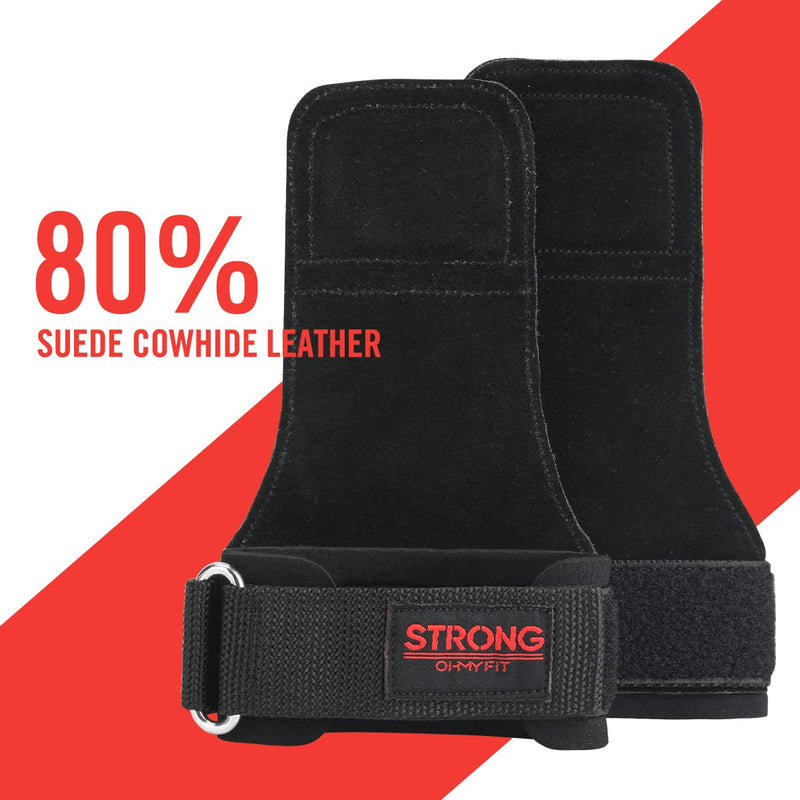 OHMY FIT Weight Lifting Grips Workout Pads With Adjustable Wrist Straps, Support Wraps for Power Lifting Pull Up Fitness Gym, Kettlebells and Cross Training for Men and Women - BeesActive Australia