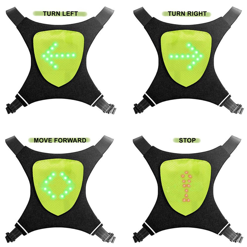 ECEEN LED Reflective Vest USB Rechargeable Bright Safety Lights Belt High Visibility & Adjustable Waist for Night Running Jogging Cycling Reflector Strips Signal Vest - BeesActive Australia