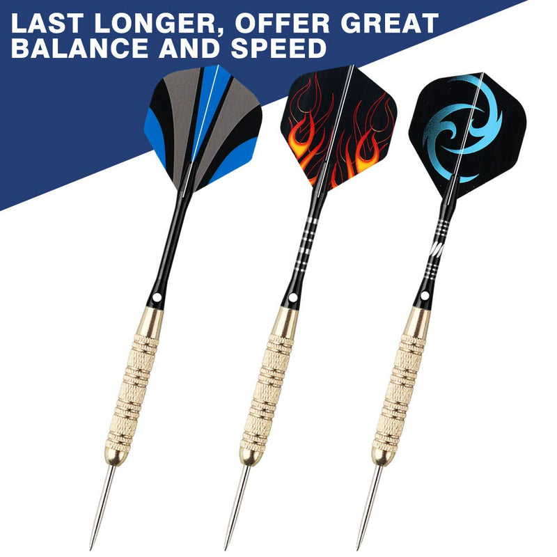 Tezoro Standard Dart Flights sets 30 sets 90 pcs Durable Replacement Dart Accessories Parts Supplies, Rich Variety of Designs Tail Wing - BeesActive Australia