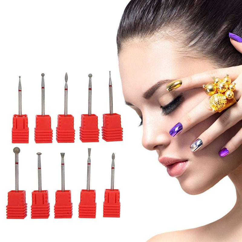 Efficient Pedicure Bit, Reliable And Durable Nail Drill Bits, Safe And Reliable Manicure Store Salon Shop for Home Beauty Salon(F1-F10) F1-F10 - BeesActive Australia