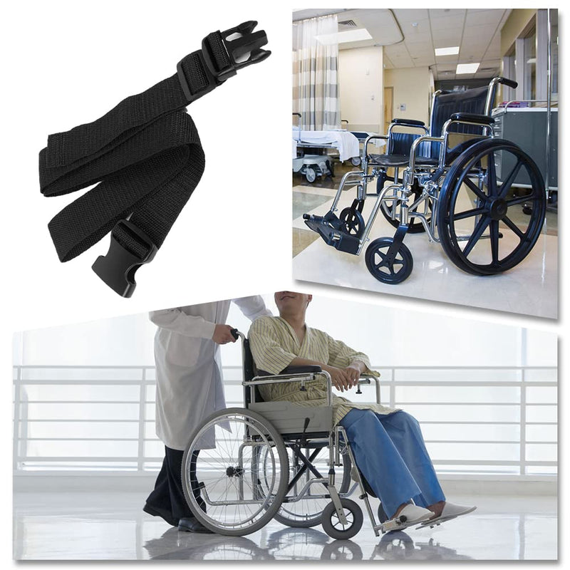 Adjustable Wheelchair Seat Belt Safety Strap with Buckle Cushioning Seat Belt for Take Care of Patient, Black - BeesActive Australia