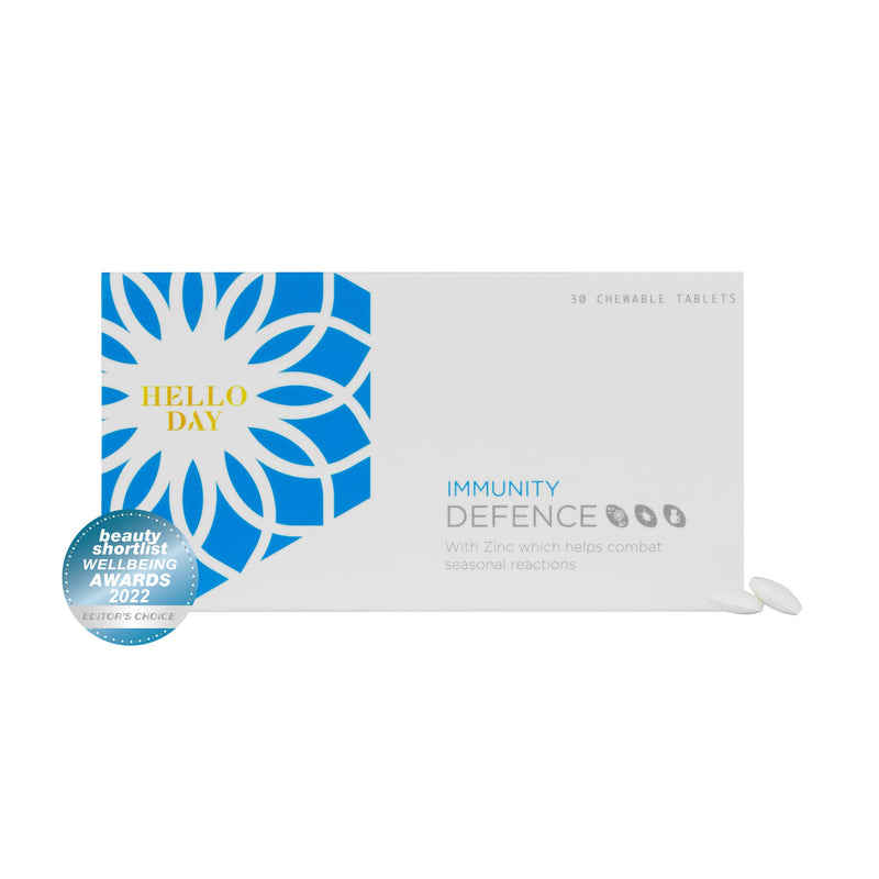 Hello Day - Immunity Defence - Unique Patented Drug Free Hayfever Relief - 30 Chewable Tablets - Clinically Proven - Pharma Grade - BeesActive Australia