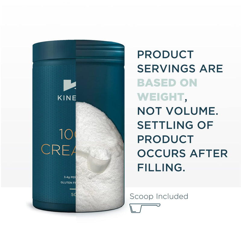Kinetica 100% Creatine Monohydrate Powder, Gluten Free, Suitable for Vegans, 147 Servings, Unflavoured, 500g - BeesActive Australia