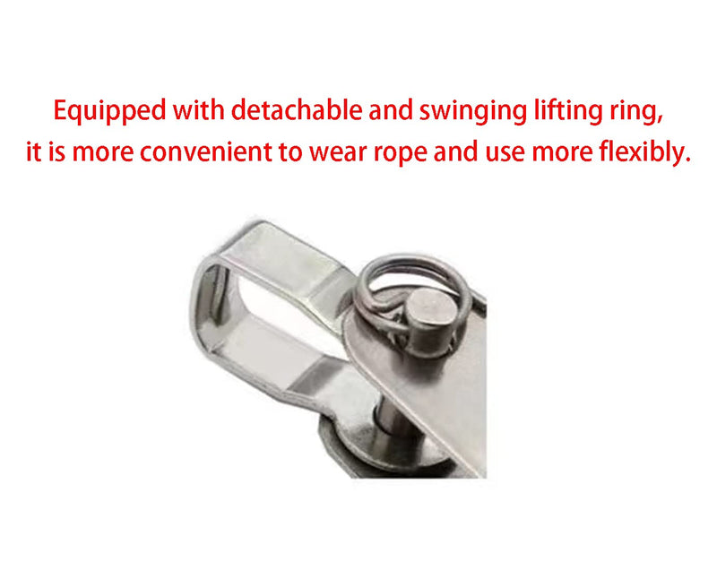 Lsahyong 316 Stainless Steel Nylon Marine Pulley,Pulley Blocks Rope Runner Kayak Boat Accessories,Suitable for 0.08" to 0.32" Ropes - BeesActive Australia