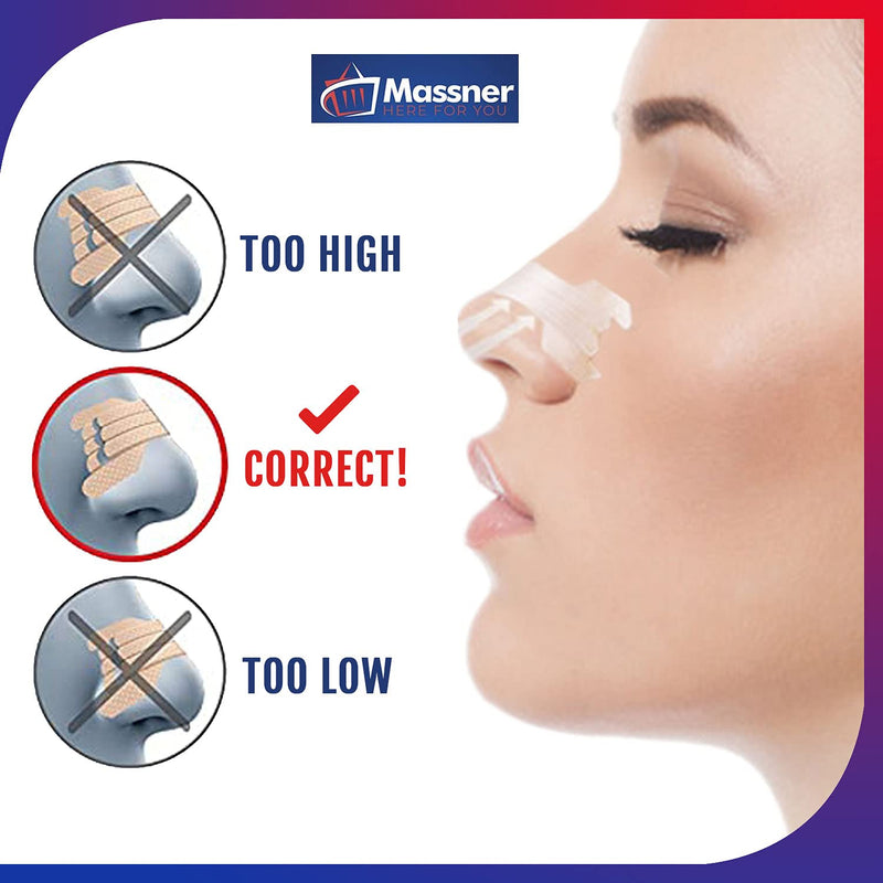 100 Medium Nasal Strips Anti Snore Aid for Fast Relief- Stops Snoring aids for Men Better Sleep Nose Strips Gentle 55x16mm, Big 3 Month Supply - BeesActive Australia