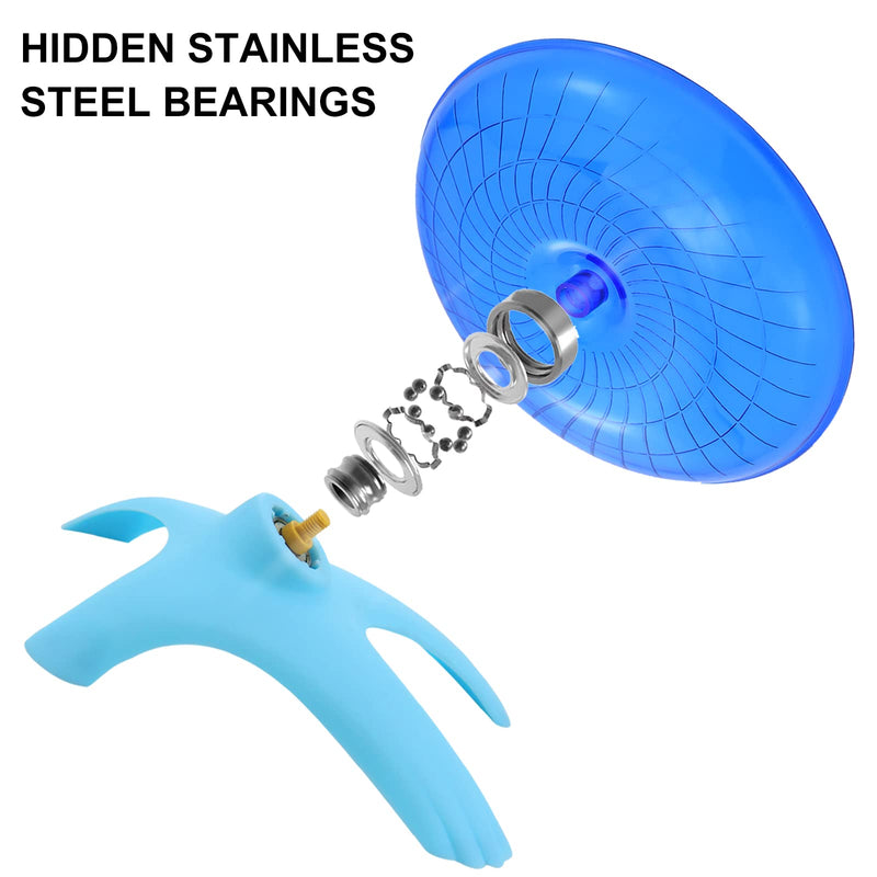 Hamster Wheel Saucer Silent Spinner/ Quiet Exercise Flying Runner for Dwarf Hamster/Gerbil Rat/Small Cage Blue - BeesActive Australia