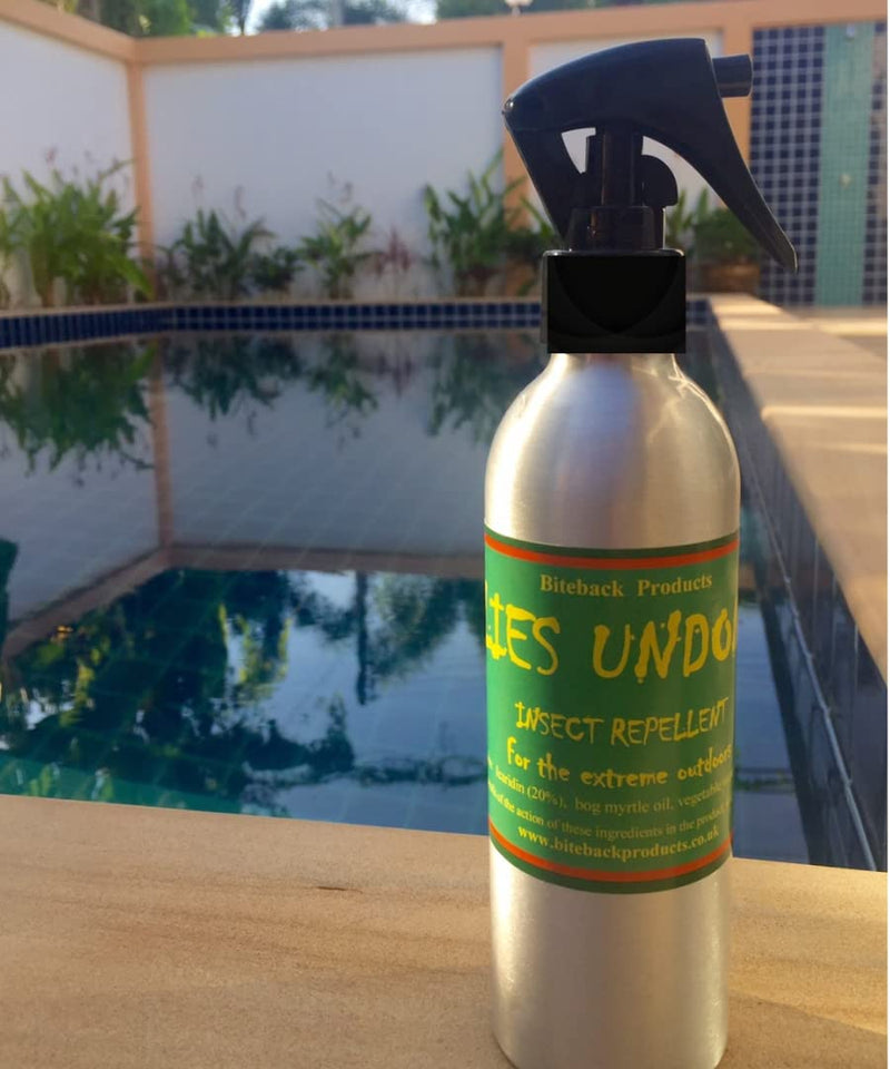 Biteback Products 'Flies Undone'™ 20% Icaridin Picaridin (No DEET) Powerful Safe Mosquito Insect Repellent 250ml Family Size - BeesActive Australia