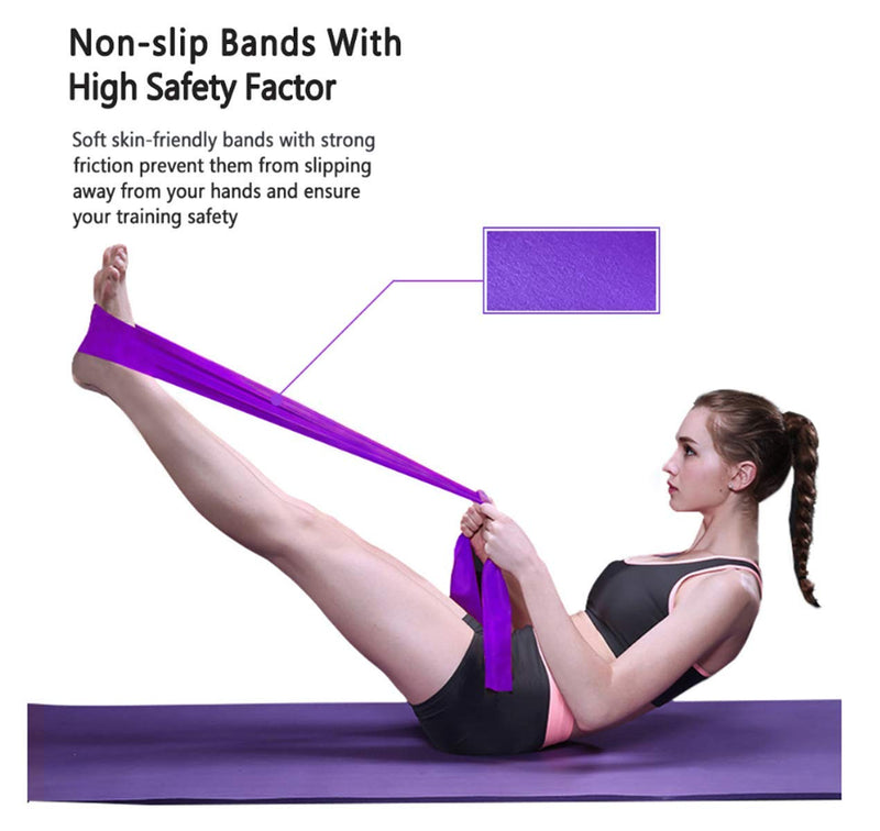 TAIYUNWEI Resistance Bands Set, [Set of 3] 1.5M/4.9ft Skin-Friendly Exercise Yoga Bands with 3 Resistance Levels,Workout Resistance Bands for Women/Men,Ideal for Strength Training,Yoga,Pilates,Fitness - BeesActive Australia