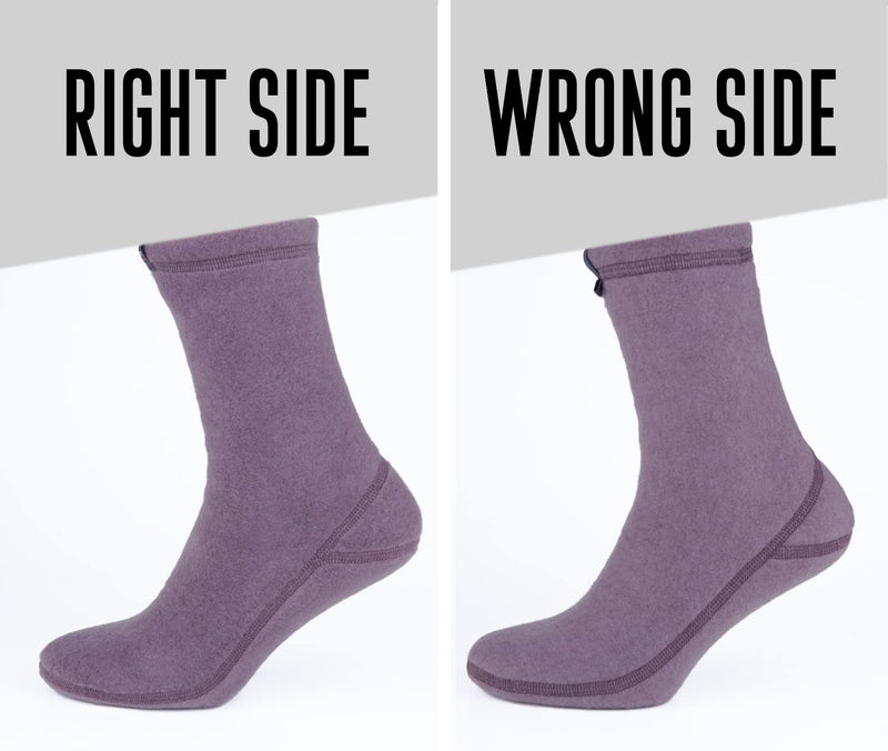 CheshKit Cozy Warm Boot Liner Socks - Hiking Outdoor Sport - Polartec Fleece Winter Socks Large Dark Plum - BeesActive Australia
