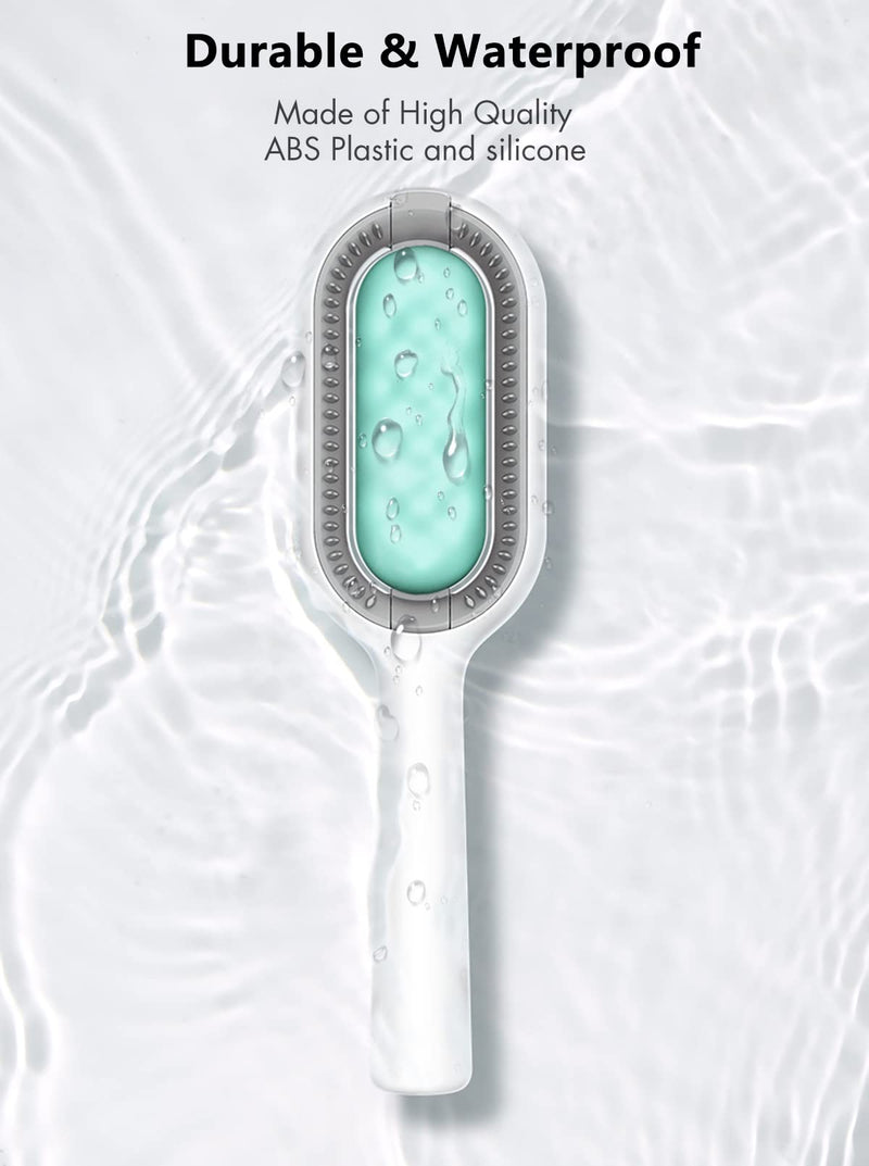 Sichy Cat Brush Self Cleaning Slicker Brushes, Pet Grooming Brush for Cats and Dogs, Pet Grooming Brush Tool Gently Removes Loose Undercoat, Mats Tangled Hair Slicker Brush for Pet Massage-Self Cleaning Blue - BeesActive Australia