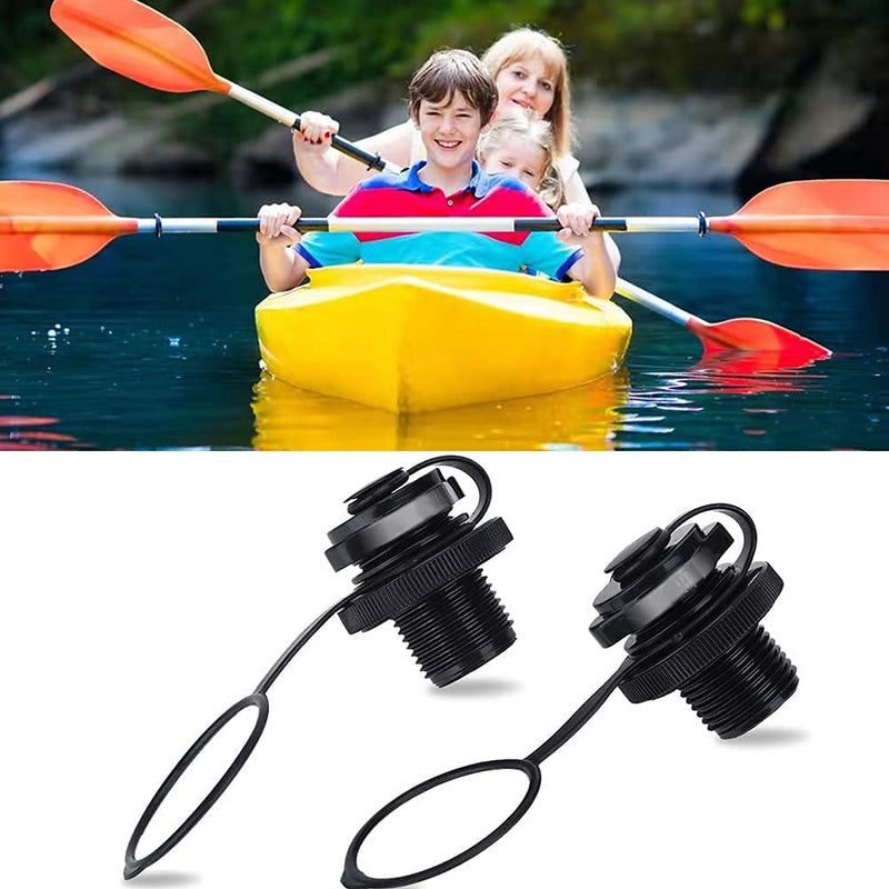 Inflatable Boat Air Valve,2PCS Inflatable Boat Spiral Air Plugs One-Way Inflation Replacement Screw for Inflatable Boat - BeesActive Australia