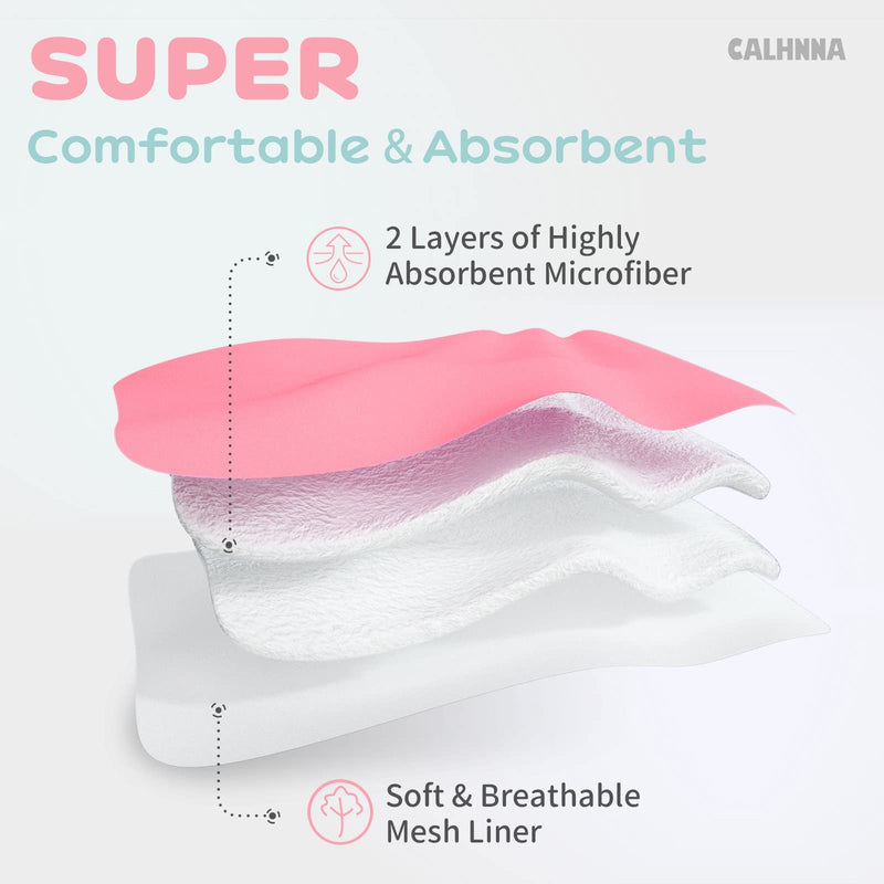 CALHNNA Washble Dog Diapers Female - 4 Pack Highly Absorbent Reusable Dog Period Diaper Female Doggie Diapers for Heat Cycle Solid S (9-15") - BeesActive Australia